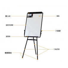 DELI 7892 三腳架白板(600x900mm)
