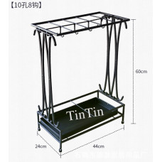 雨傘架10孔8勾 (60X44X24CM)