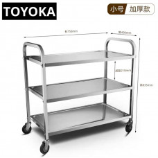  TOYOKA 三層不銹鋼手推車-小号