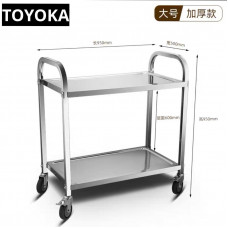 TOYOKA 雙層不銹鋼手推車-大号