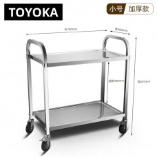 TOYOKA 雙層不銹鋼手推車-小号