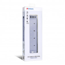 4 AC Outlets & 4 USB-A Ports 拖板+ 4USB 17W 1.8M