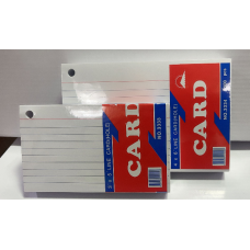 單行咭 3"X5" 雙面  有孔